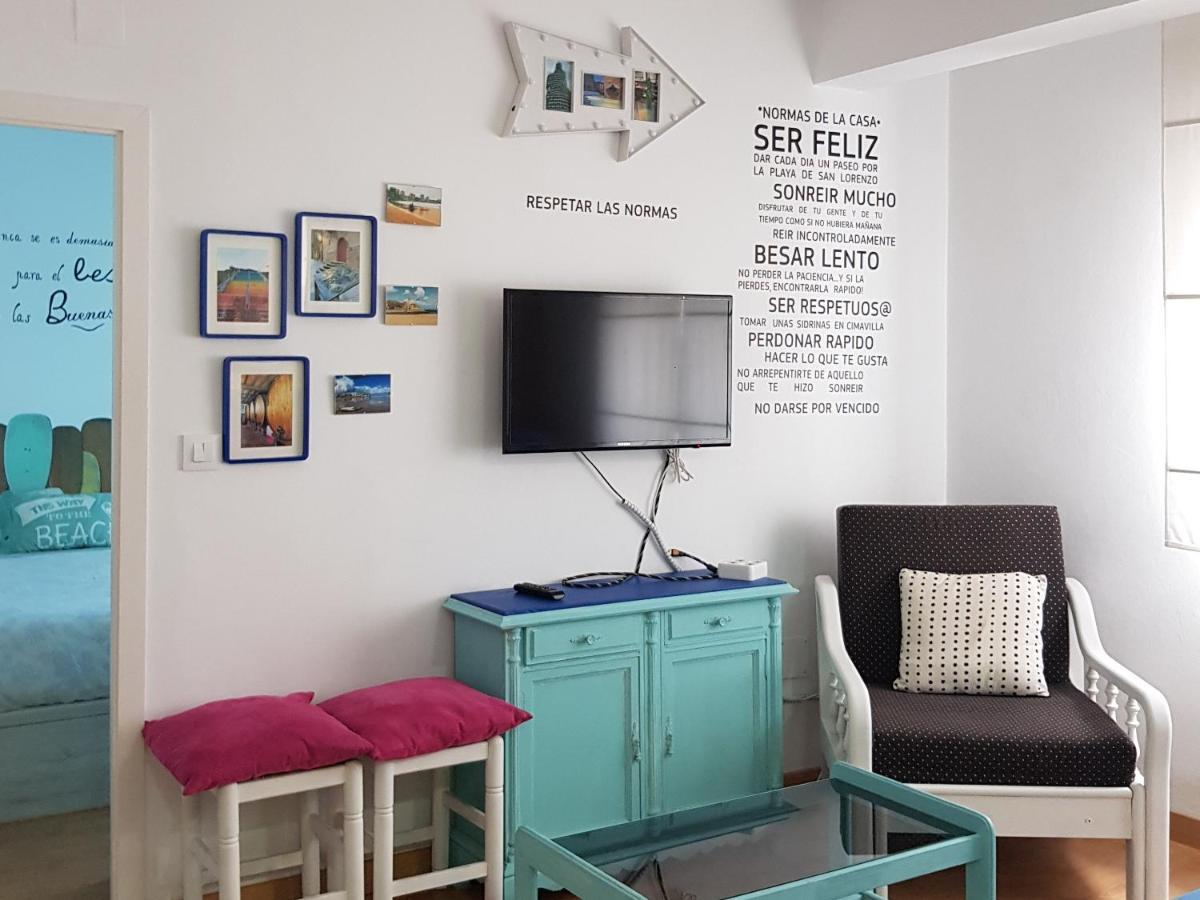 Apartamento Playa San Lorenzo Gijón Exteriör bild