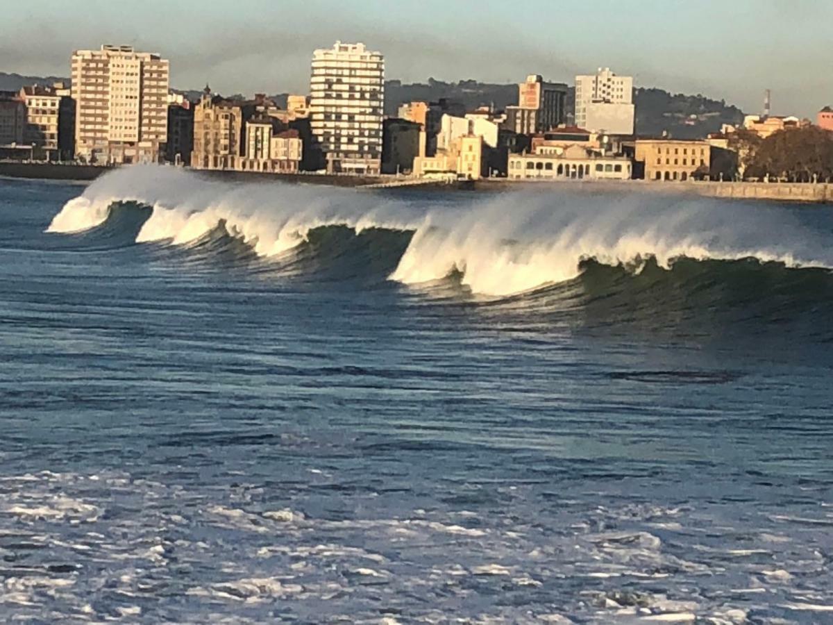 Apartamento Playa San Lorenzo Gijón Exteriör bild